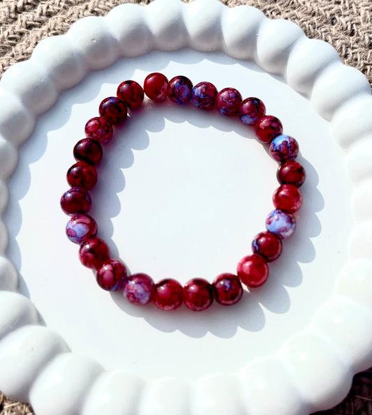 Marble Bracelet (Red & Black)
