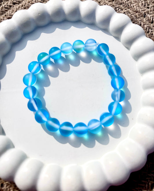 Glass Aura Bracelet (ocean blue)