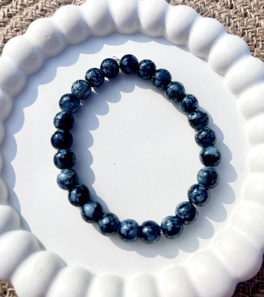 Marble Bracelet ( Teal green & Black)