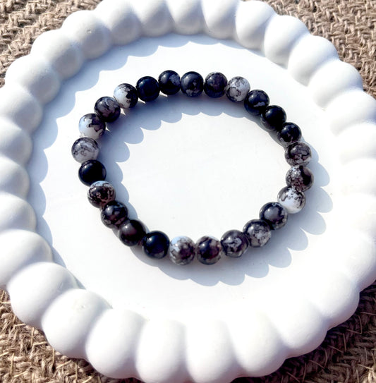 Marble Bracelet (Black & White)
