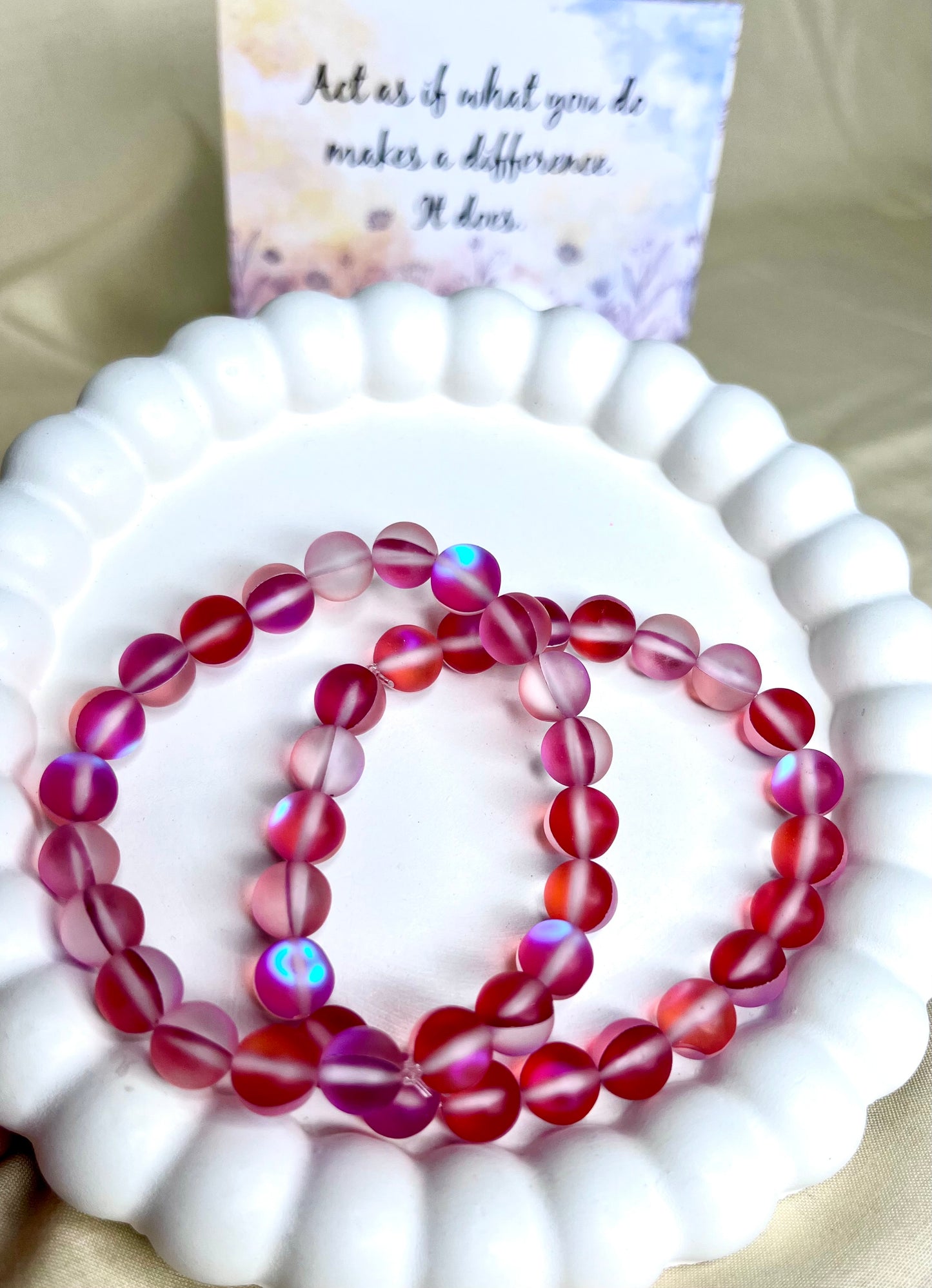 Glass Aura Bracelet (Red)