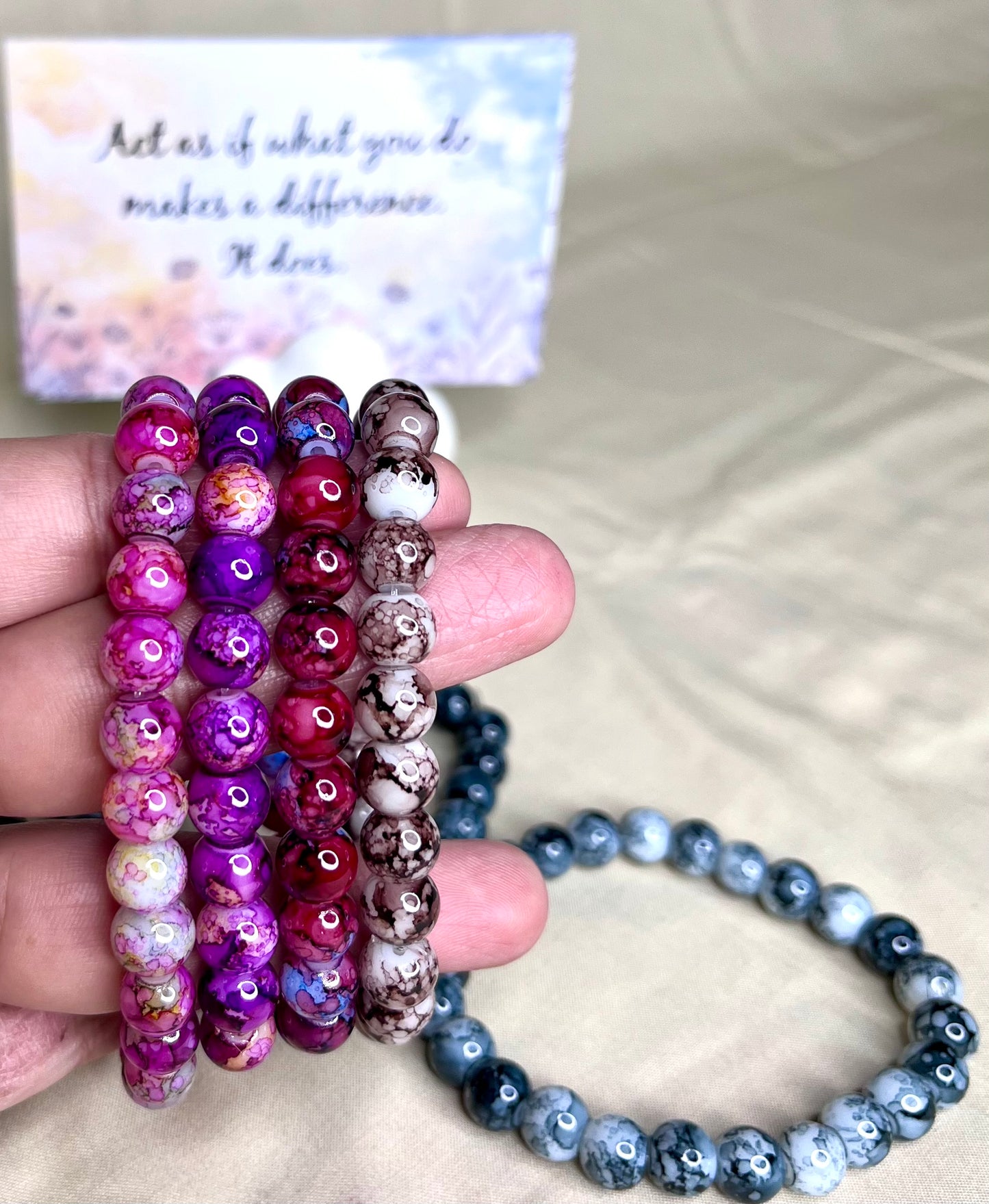 Marble Bracelet (Red & Black)