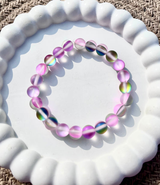 Glass Aura Bracelet (pink multicolour)
