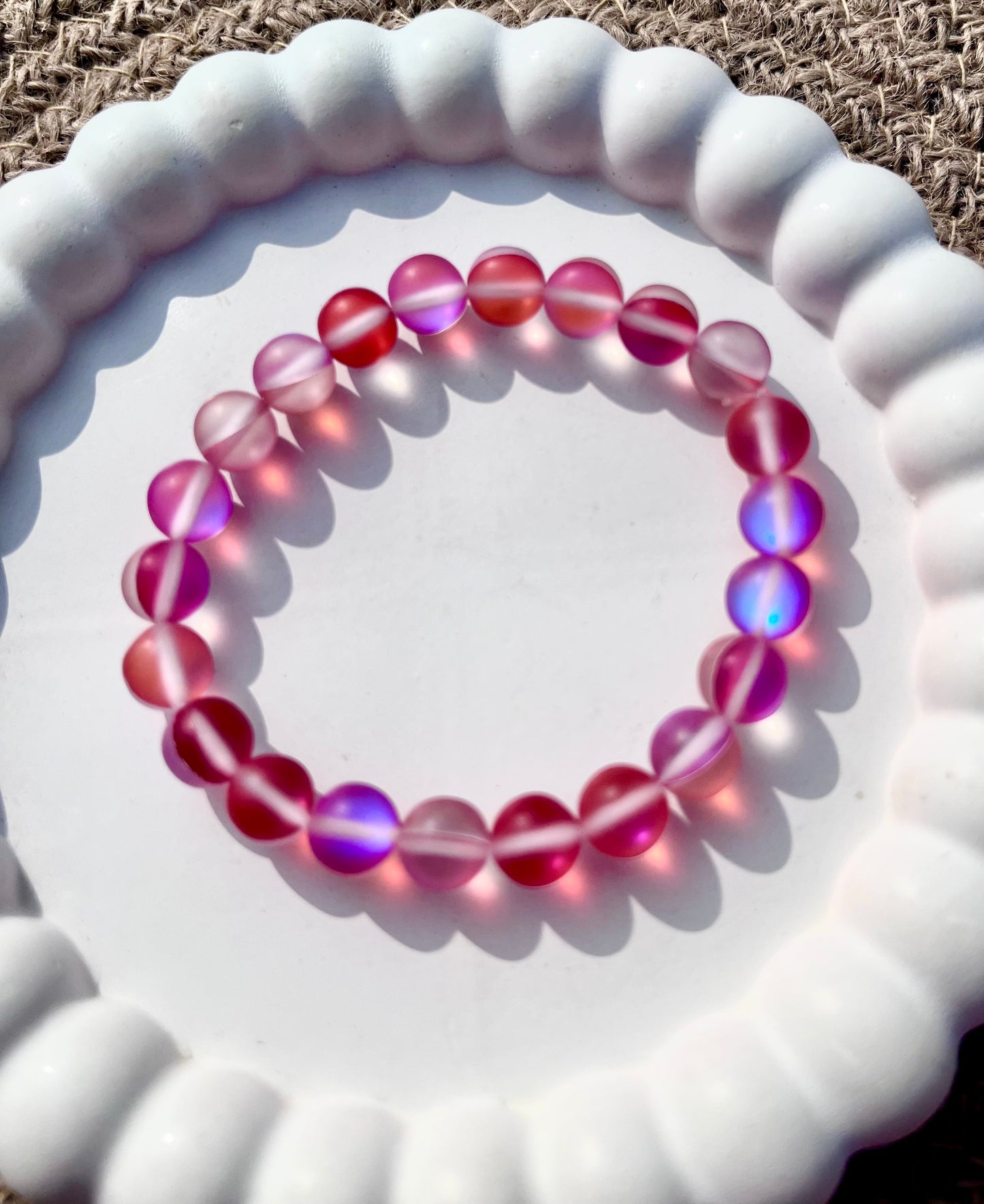 Glass Aura Bracelet (Red)