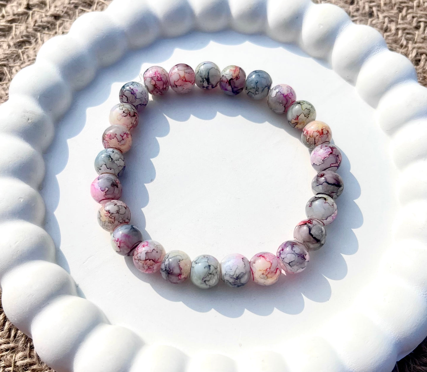 Marble Bracelet (Light Pink multicolour)