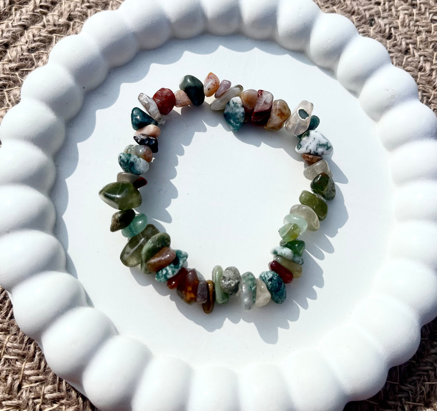 Stone chips bracelet (glossy multicolour)