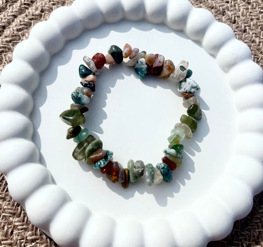 Stone chips bracelet (glossy multicolour)